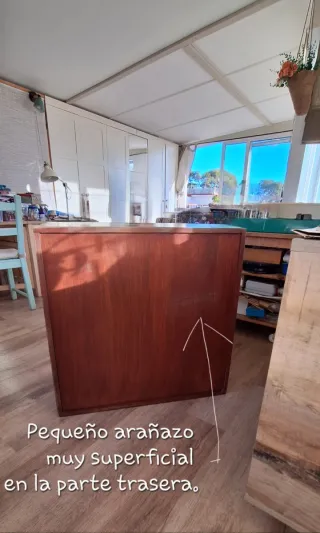 Mueble Almacenaje Madera 4 compartimentos amplios.