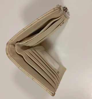 Monedero Stradivarius Beige Cocodrilo