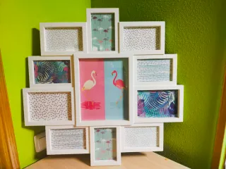 Marco de fotos collage blanco