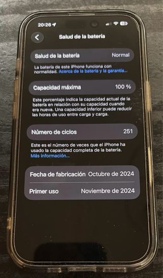 iPhone 16 128GB Azul Batería 100%
