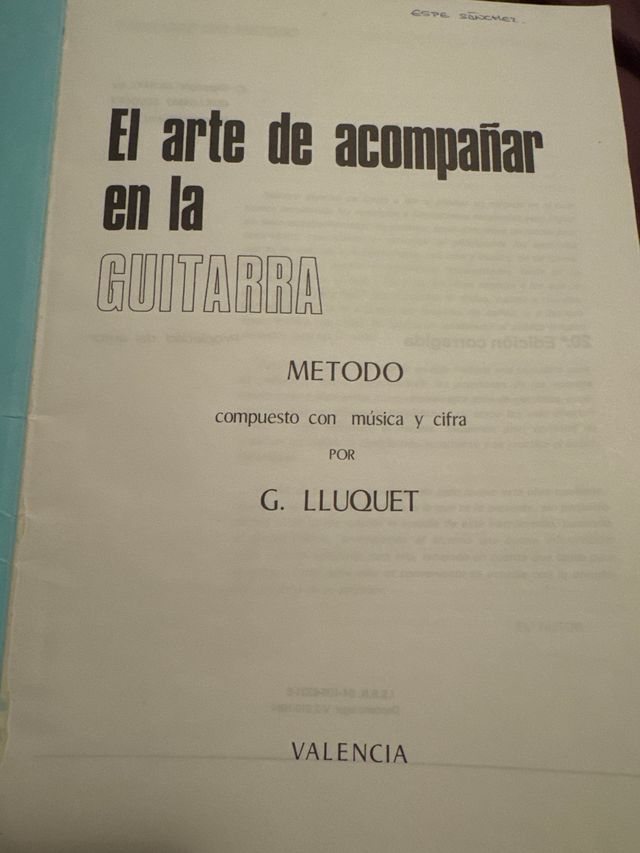 Nuevo Método para el arte de Guitarra G. Lluquet