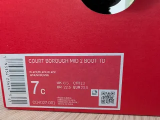 Zapatillas Nike Niños Negras Talla 23.5