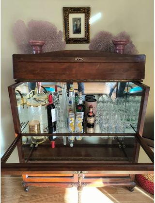 Mueble Bar Antiguo Caoba