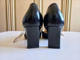 Scarpe Lady Vintage Pelle e Tessuto Blu