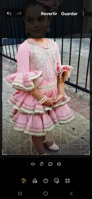 Traje de flamenca para niña Adornos y zapato tacon