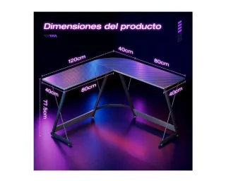 Escritorio de 120x120 cm en L