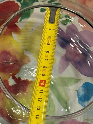 Pecera redonda de cristal