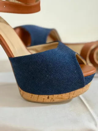 Tacones Azul y Marrón Tallas 36-37-38-39-40