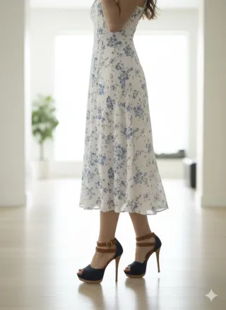 Tacones Azul y Marrón Tallas 36-37-38-39-40