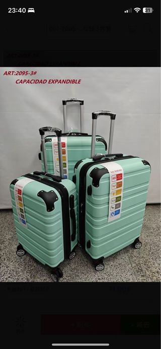 Oferta juego 3 maletas extensibles nueva