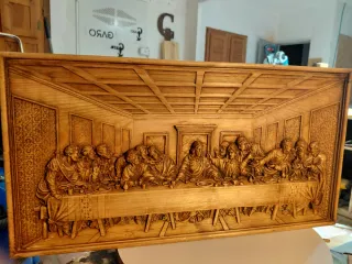Escultura La Última Cena de madera
