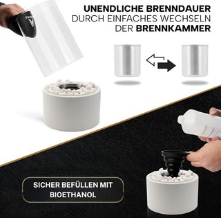 Chimenea de mesa ANDKO bioetanol