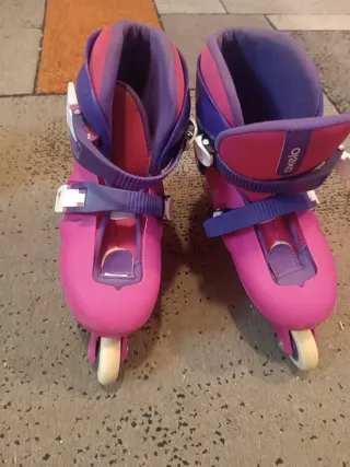 Patines en línea rosas y morados