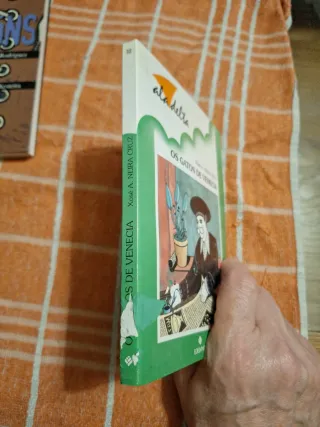 2 libros (Phiccións) y (Os gatos de Venecia)