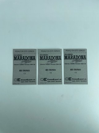 3 x Maradona Trofeos sus Driblings sus Goles 1984
