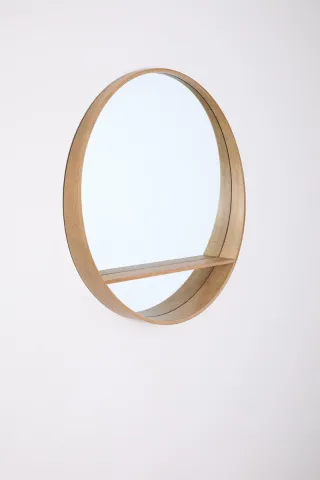 Espejo Redondo Benat Madera y Cristal