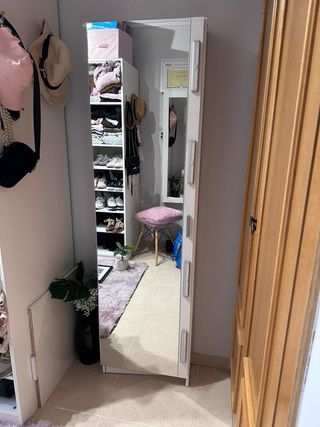 Zapatero Habitdesign con Espejo Blanco