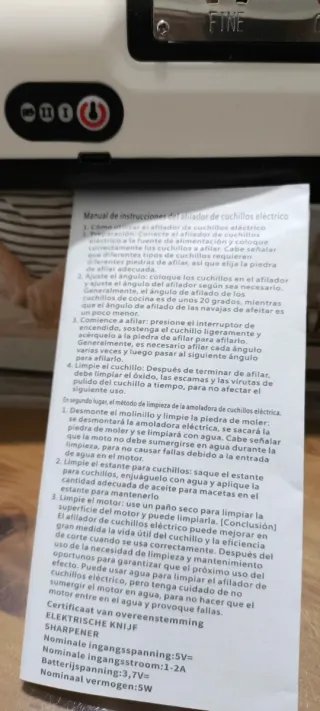 Afilador Eléctrico Cuchillos