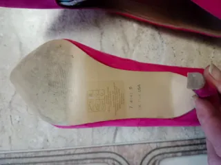 Zapatos de tacón rosa fucsia T41