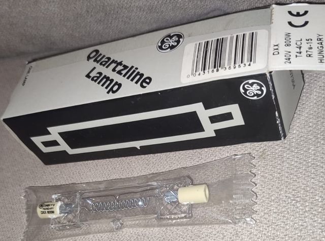 GE Quartzline DXX 800W R7s professionale NUOVA