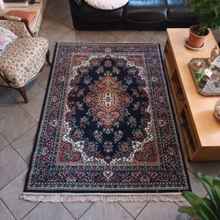 NUOVO Tappeto blu disegno Persiano Tabriz Nuovo