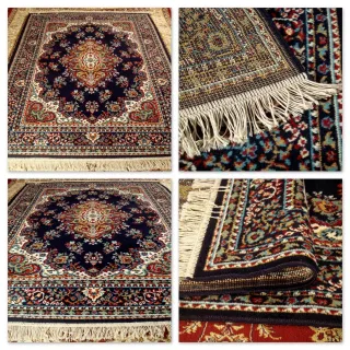 NUOVO Tappeto blu disegno Persiano Tabriz Nuovo