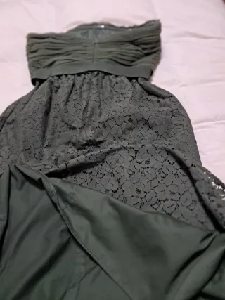 Vestido palabra de honor Purificación García verde