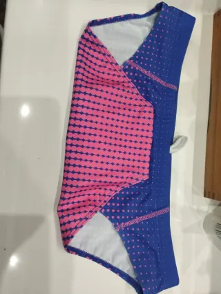 Bañador slip Turbo hombre azul y rosa