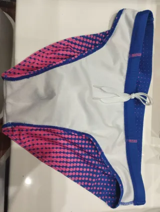 Bañador slip Turbo hombre azul y rosa