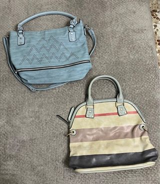 Bolsos Beige y Gris