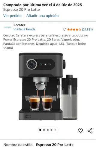 Cafetera Cecotec Negra