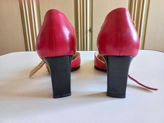 Scarpe Lady Vintage Pelle Rosse
