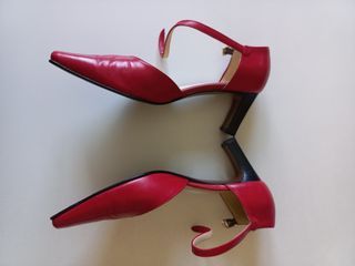 Scarpe Lady Vintage Pelle Rosse