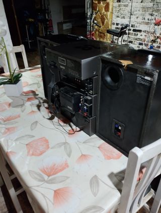 Minicadena Technics Negra y Plateada