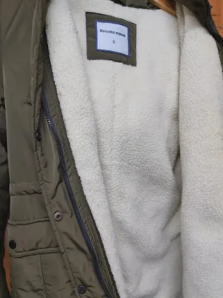 Parka verde mujer con capucha