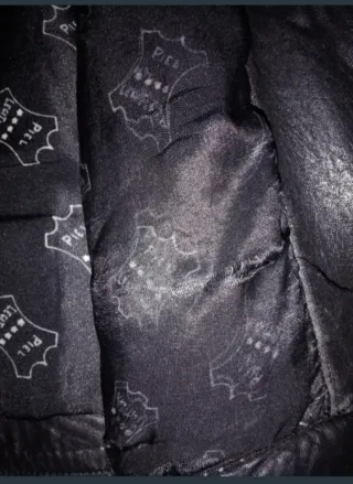 Cazadora cuero vintage años 80. Talla 46-48