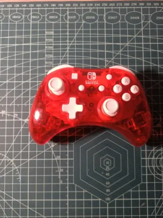 Mando Nintendo Switch Rojo Transparente