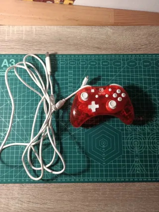 Mando Nintendo Switch Rojo Transparente