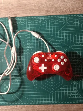 Mando Nintendo Switch Rojo Transparente