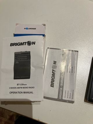 2 Radios Portátiles AM/FM Brigmton y Pro Basic