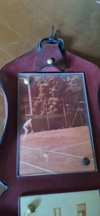 Cornice portafoto vintage in cuoio