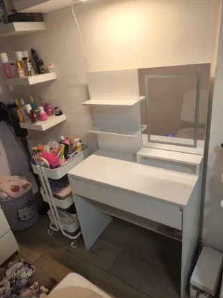 Tocador Maquillaje con Espejo LED