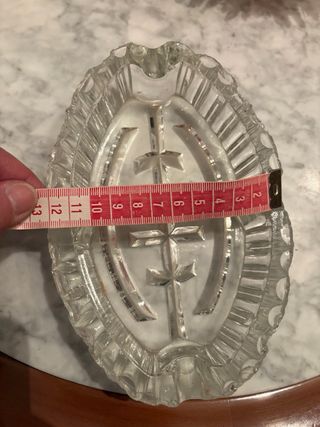 Cenicero vintage de cristal prensado