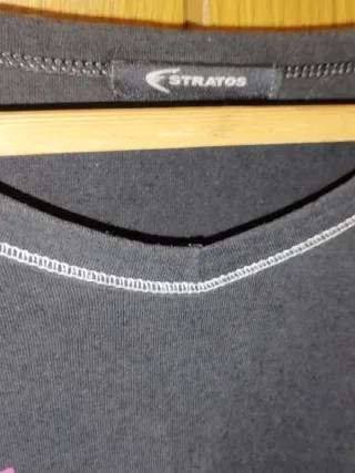 Camiseta manga larga flores rosas Stratos 5XL t.50