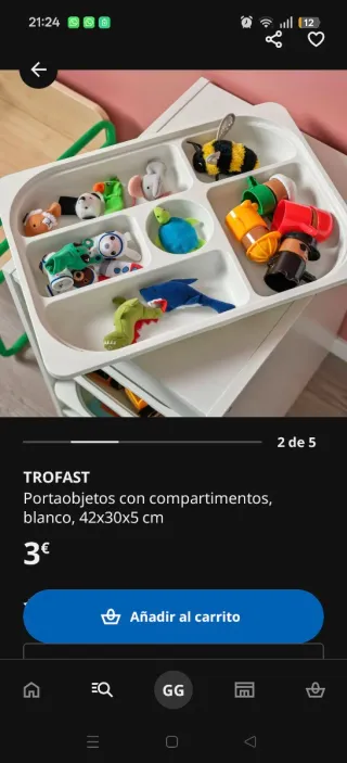Estantería Ikea TROFAST con estantes y cubiletes