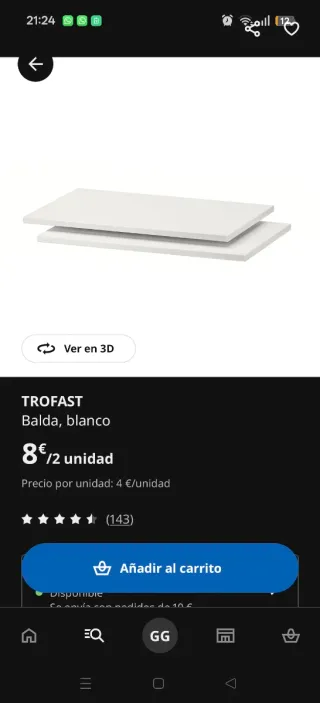 Estantería Ikea TROFAST con estantes y cubiletes