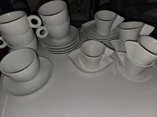 Juego tazas café porcelana