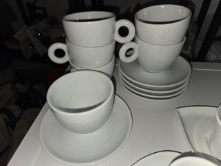 Juego tazas café porcelana