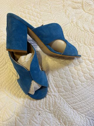 Sandalias ante en azulon