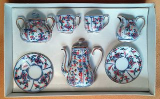 Juego de café IMARI. Porcelana japonesa.